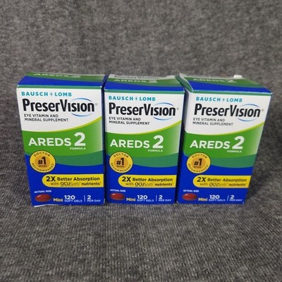 (3x) PreserVision Areds 2 100 Soft Gels 200 Total Exp 2/2027