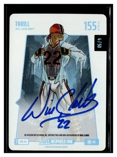 Bo Jackson Battle Arena #BFA-94 Thrill Will Clark Ice Auto /50 155 Power