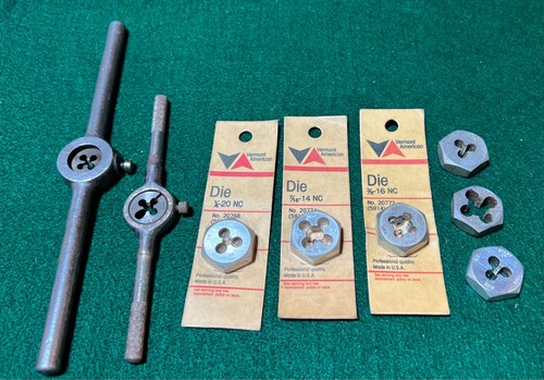 Lot Thread Dies & Wrenches Vermont American Craftsman FREE SHIPPING