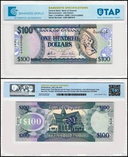 Guyana 100 Dollars, 2006 ND, P-36a, UNC, Authenticated