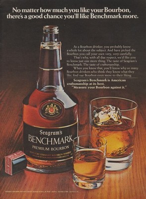 1971 Seagram's Benchmark Bourbon - ''No Matter How Much You Like''- Print Ad Photo