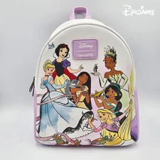 Loungefly Disney Princess Tangled Tiana Rapunzel Lavender Purple Mini Backpack