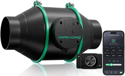 Mars Hydro 4zoll Inlinefan + IFresh/ Fc1500 + IConnect + 2 in 1 Sensor