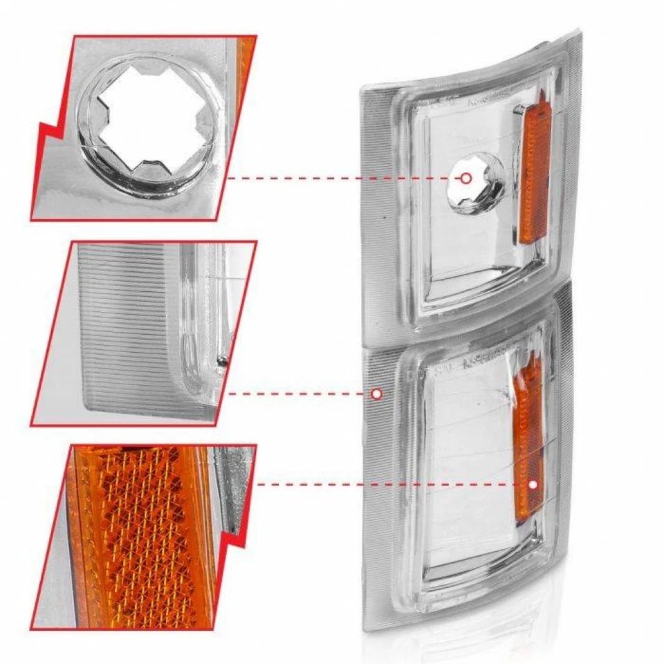 Luces de esquina ANZO para Chevy C1500 Suburban 1994-1999 con reflector ámbar Foto 2 de 4