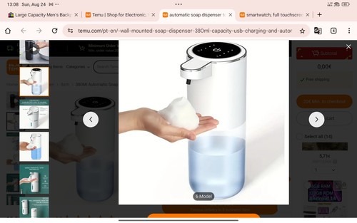 Dispensador de Jabón con Sensor Touchless, Dispensador Automático de Jabón, Jabón de Baño - Imagen 6 de 7