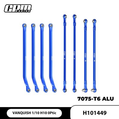 GPM 7075 Alloy High-Clearance Upper & Lower Link Bar Set VANQUISH 1/10 H10 OPtic
