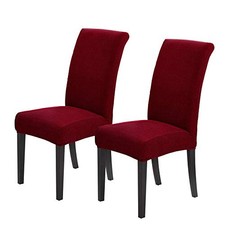 Chair Covers for Dining Room Set of 2,Dining Chair 2 Pack Red Dahlia