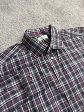 ETON Contemporary Multicolored Check Button Front Dress Shirt Size 17/43