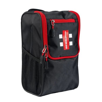 2026 grau Nicolls Cricket Team Schuhbeutel schwarz/rot Größe 34 x 21 x 15 cm - kostenloser Versand