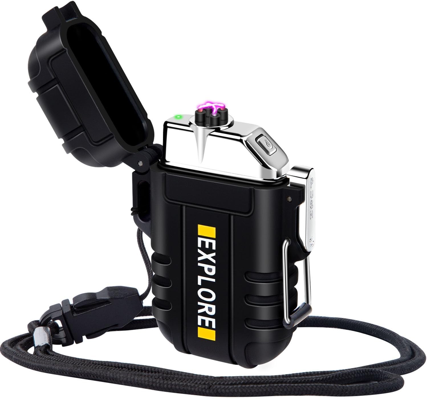 - Windproof, Waterproof, Usb Rechargeable Black