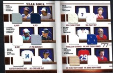 2023 Leaf, 1977 History Yearbook, 12 pc Game Used. Banks,Maravich,Carew, 18/25