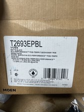 Moen T3693EPBL Voss Positemp Shower Bathtub Square Trim Matte Black