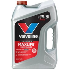 Motor Oil Full Synthetic High Mileage SAE 0W-20 5 Qt Car Engine Oil 41.98 per gallon