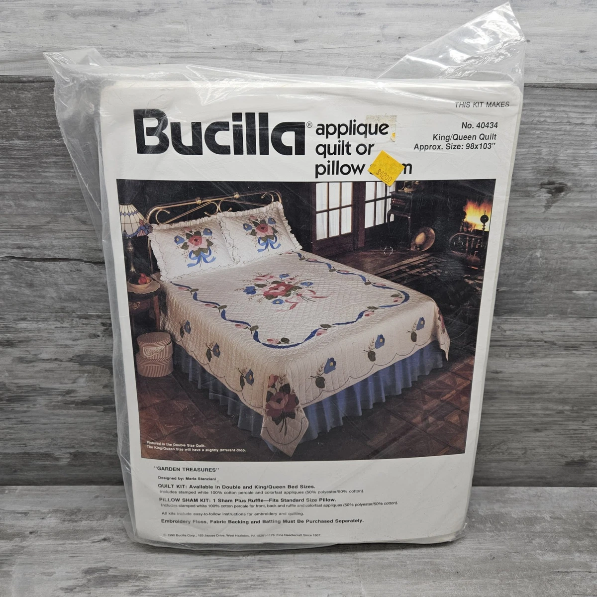 Kit Couette Point De Croix Bucilla Jardin Anglais 80x96 Pouces – Neuf Et Rare !