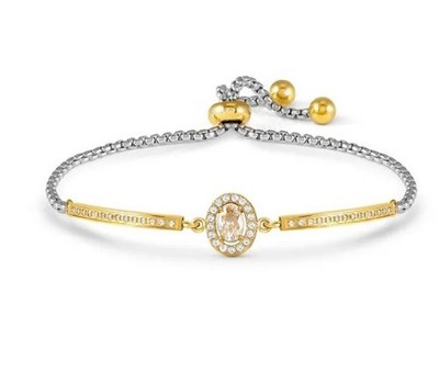 NOMINATION Royaldream Crystal Pave Steel Bracelet 029802/038 OVAL
