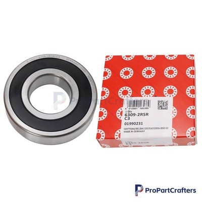 Fits FAG 6309 2RSR C3 Deep Groove Ball Bearing Rubber Sealed 45x100x25mm
