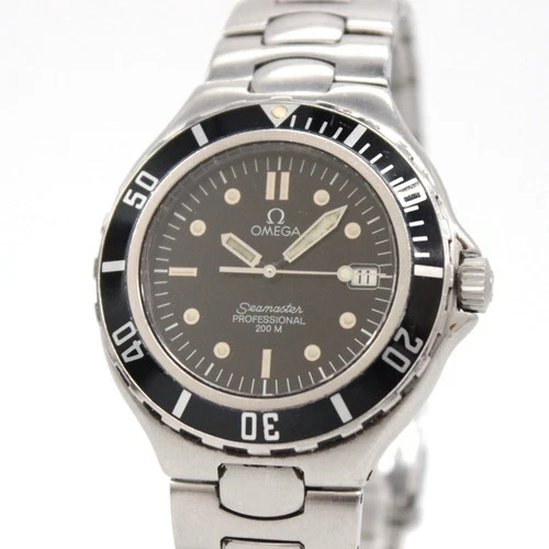 [Exc+5] OMEGA Seamaster PROFESSIONAL Ref.396.1062 Black Qz Men's From JAPAN A454