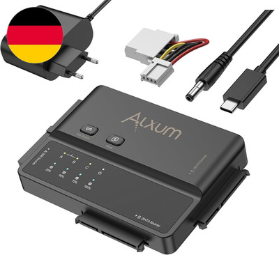 Alxum IDE Und SATA Adapter, USB Type-C 5Gbps Festplatten Adapter Mit Clone, Netz