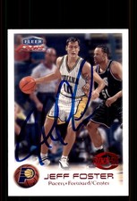 Signed Basketball Card Auto Jeff Foster 1999-00 Fleer Focus #108 Indiana Pacers