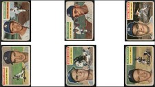 1956 Topps NEW YORK YANKEES 6~CARDLOT Mickey McDermott/Gil McDougald (Fair-Good)