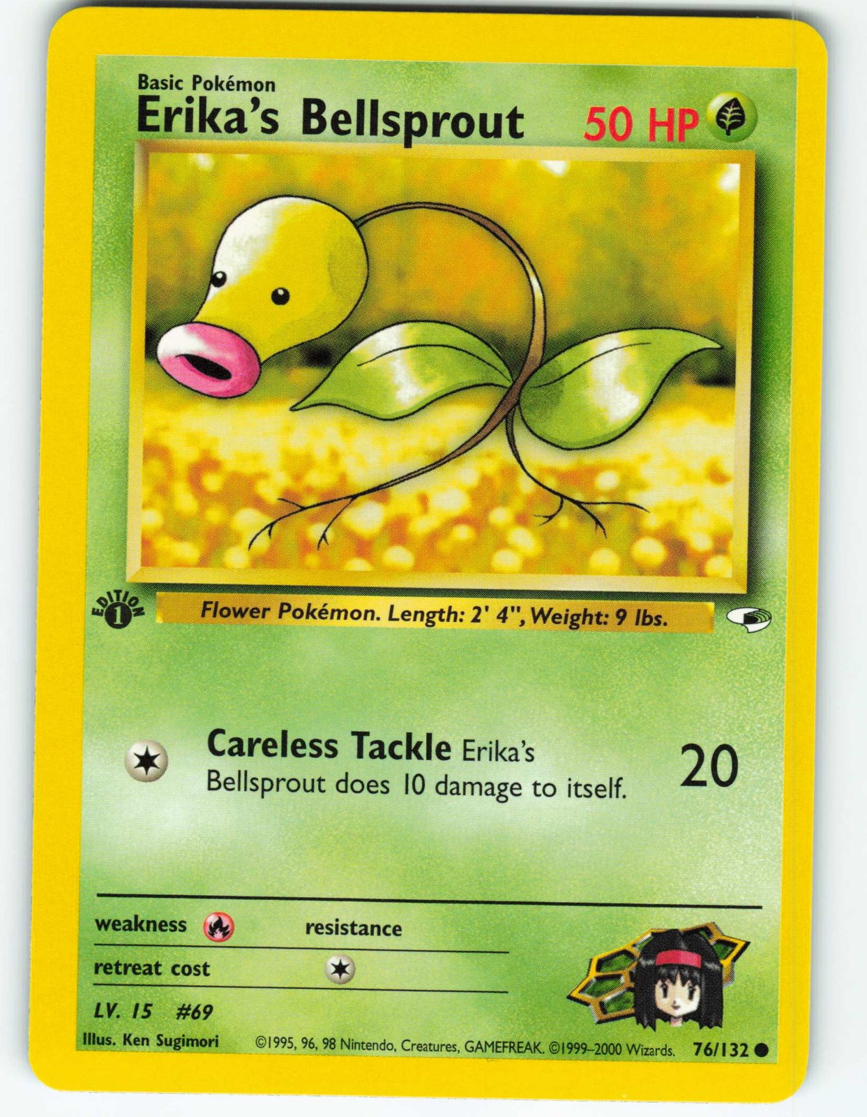 Erika's Bellsprout - 1st Edition - 76/132 Gym Heroes - Pokémon TCG - 2000