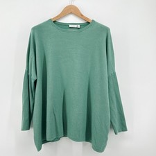 MASAI Women's Jadeite Fanacy Jumper Green Long Sleeve Relaxed Sweater Large