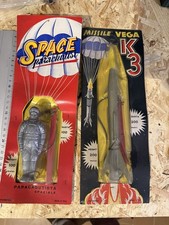 Giocattolo Volante Space Paracadute E Missile Vega K3. F.lli Giolitto Anni 70