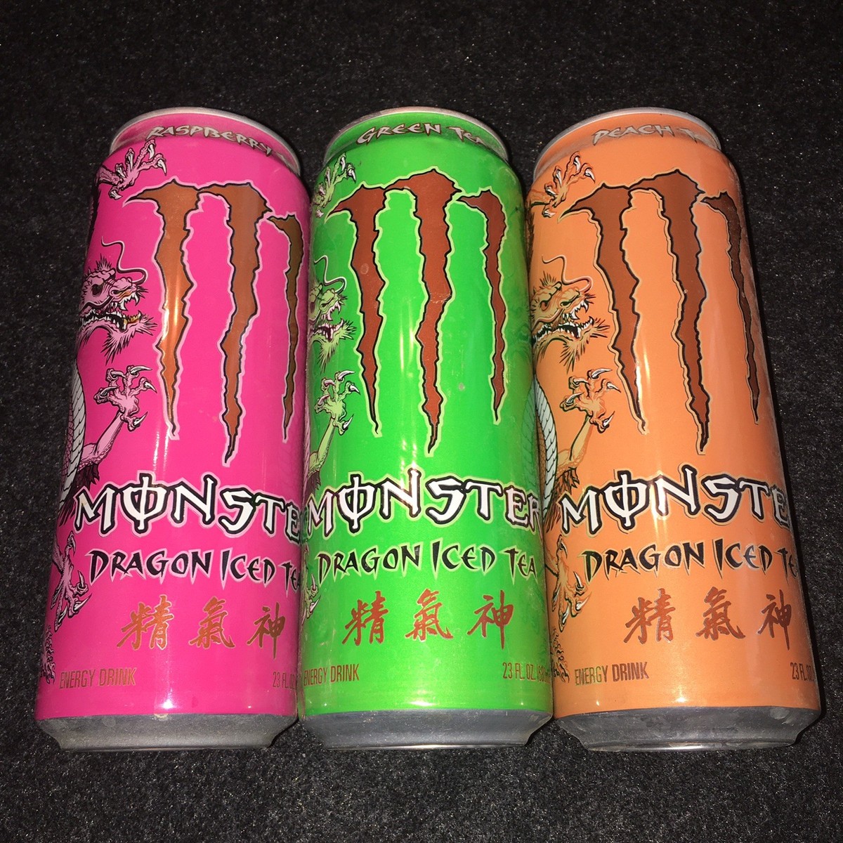 Monster Energy Dragon Tea Cans 16oz size Rare Empty Collectible