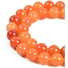 90pcs 4mm Natural Orange Aventurine Gemstone Round Spacer Loose Stone