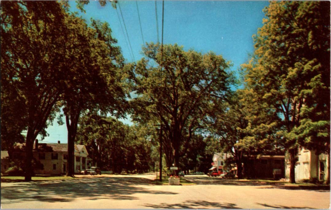 Sheffield MA postcard VILLAGE GREEN & ANTIQUE CENTER o/17 BC7175 | eBay