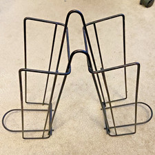 Vintage 8 Track Tape Standing Wire Metal Storage Rack - Holds 26 tapes