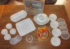 Vintage Glasbake Blue Onion 22 pc Bake 'n Serve Set Casserole Loaf Pie NOS