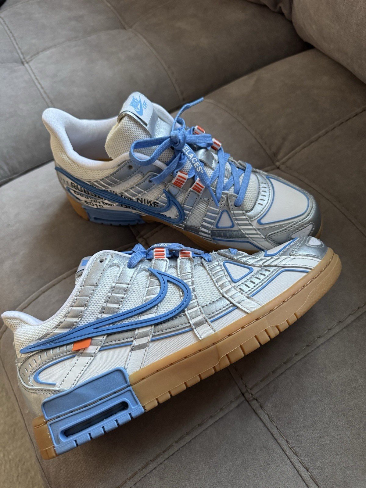 OFF WHITE X Nike Dunk UNC scarpe da ginnastica sneakers taglia UK8 studio vedi tutte le foto