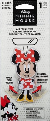 Plasticolor Disney Minnie Mickey Mouse Wiggler Air Freshener, Cherry Scent