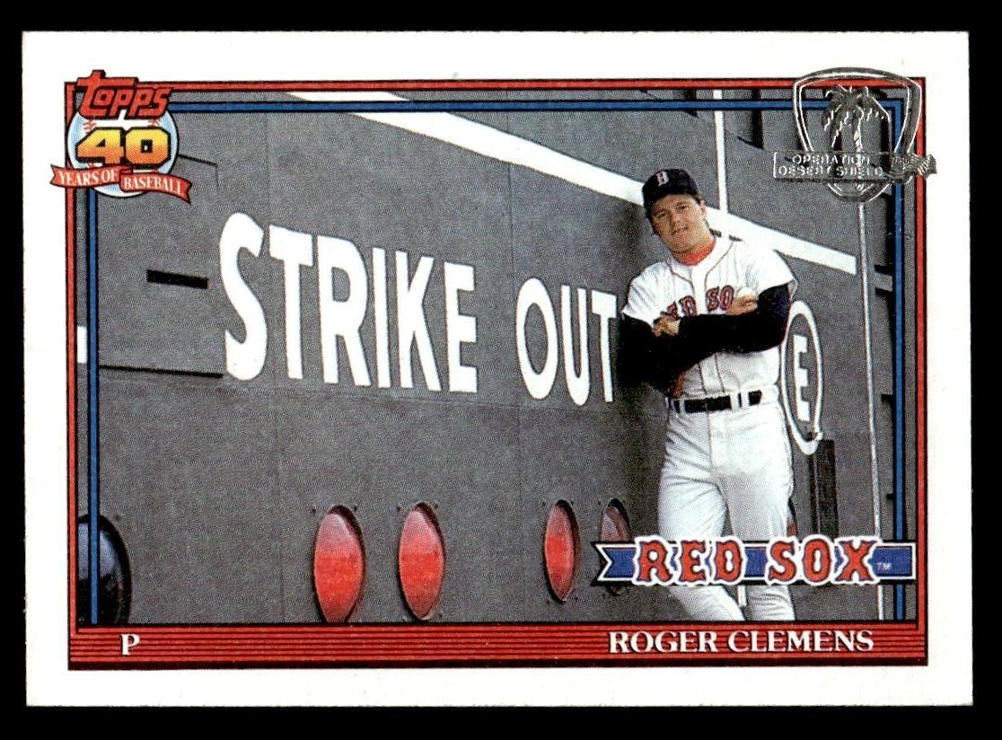 1991 Topps Desert Shield Baseball #530 Roger Clemens NM/MT *f1