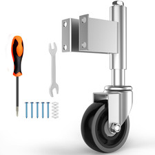 Spring Loaded Gate Casters 4  Heavy Duty Gate Caster Wheels with Hardware 330 Lb