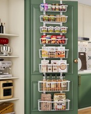 Over The Door Organizer  8-Tier Over The Door Pantry Organizer with Adjustable...