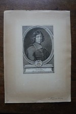 JEAN LOUIS DE FROMENTIERES (1632-1684) PORTRAIT. ENGRAVING 19 eme.