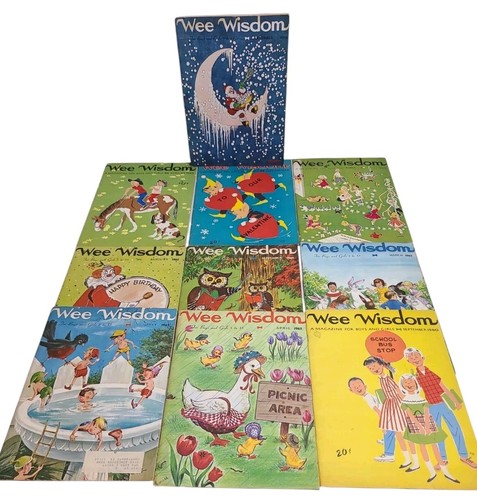 Vintage LOT OF 10 WEE WISDOM Magazines, 1960-1967 Valentines Christmas