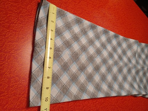 True Vtg Mid-century 1960s Mod Blue & Plaid Pantsuit Size 14 MCM Top Pant - Picture 10 of 11