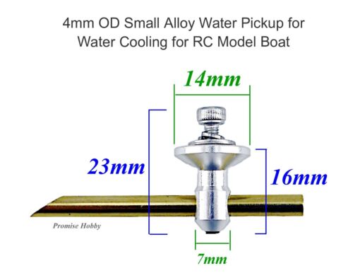 Alloy Water Pickup for Water Cooling for Marine RC Model Boat - Picture 2 of 3