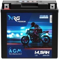 NRG YT14B-4 AGM Motorradbatterie 14,5Ah 12V Batterie 51201 51422 YT14B-BS 14Ah