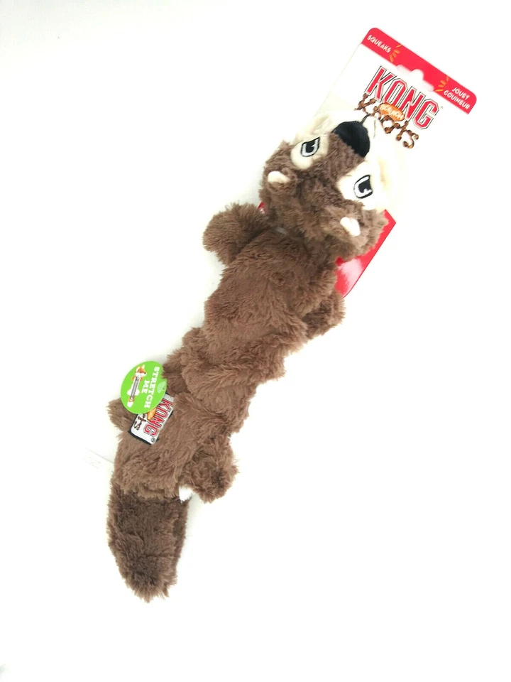 KONG Nudos Crunch Ardilla MEDIANO/GRANDE Chirriante Peluche Cuerda Interna Juguete para Perro Foto 3 de 4