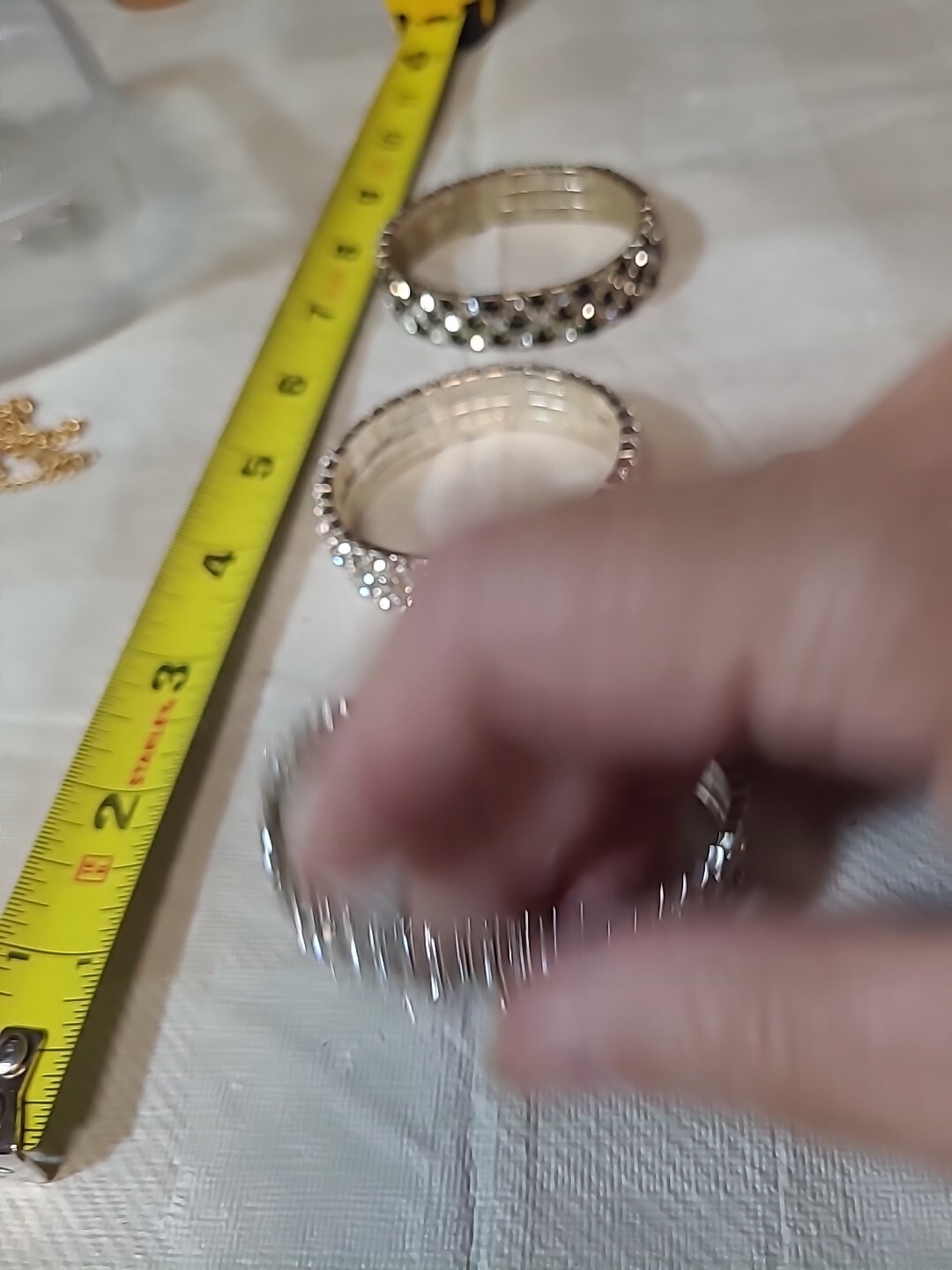 THREE RHINESTONE STRETCH BRACELETS - image 3