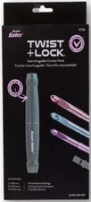 New SUSAN BATES Twist  Lock CROCHET HOOK Interchangeable Set 6pc L M N Clover