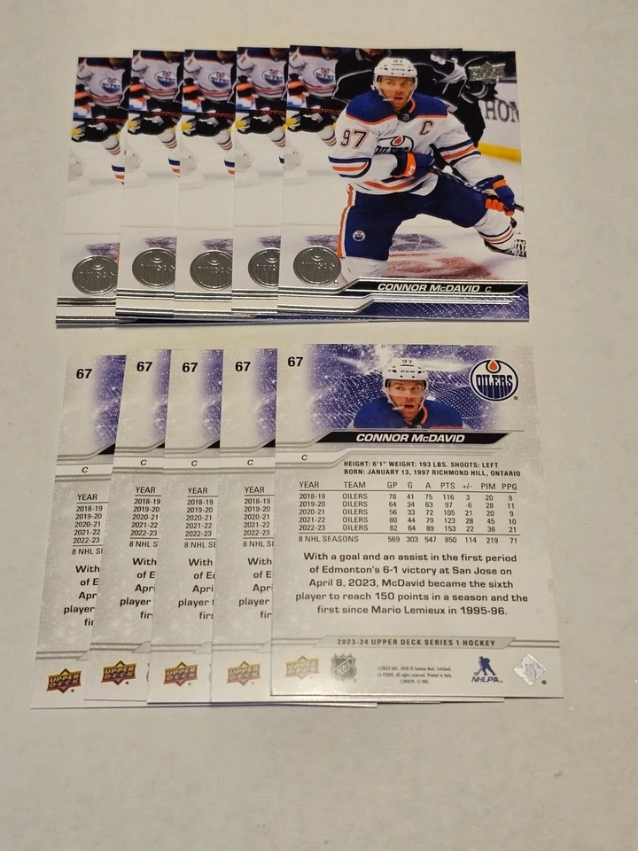 Lots of 10 2023-24 Upper Deck Series 1 Base - U-Pick (Make an offer) - Image 2 of 2