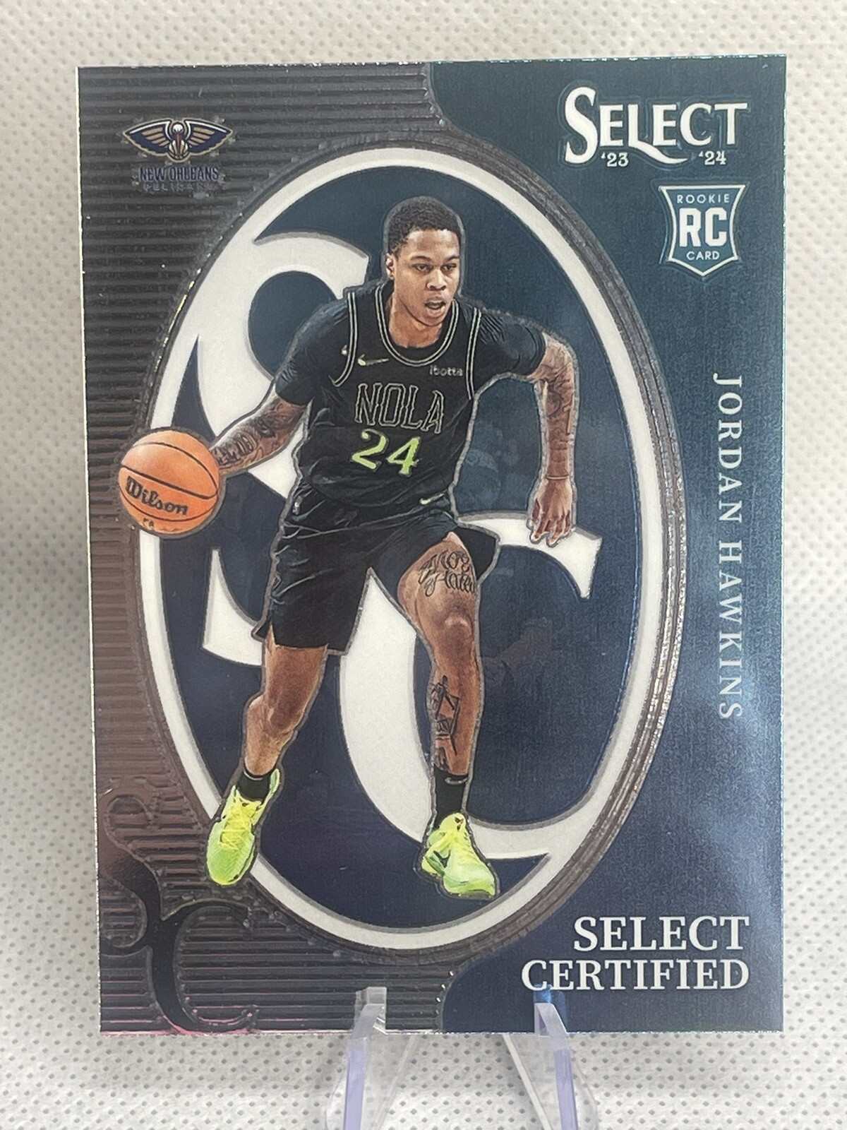 2023-24 Panini Select Jordan Hawkins Select Certified Silver Prizm Rookie RC #17