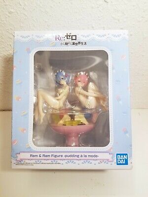 Bandai Banpresto Re:ZERO Rem & Ram Pudding A La Mode PVC Figure Statue AUTHENTIC 4983164358292