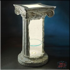 Dekosäule Säule Säulenregal CD Regal mit Licht Ständer Griechischer Antik Marmor