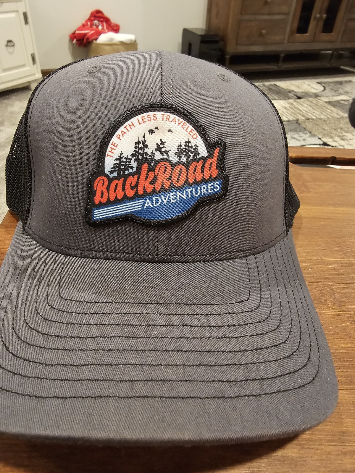 Back Road Adventures Patch Snapback Trucker Hat C… - image 1